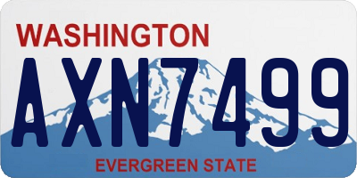 WA license plate AXN7499