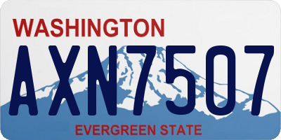 WA license plate AXN7507