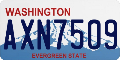 WA license plate AXN7509