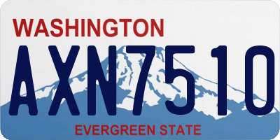 WA license plate AXN7510