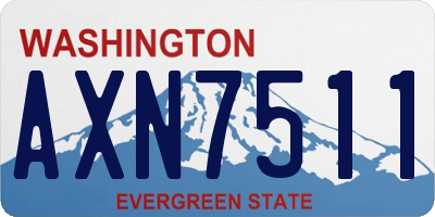 WA license plate AXN7511