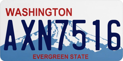 WA license plate AXN7516