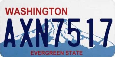 WA license plate AXN7517