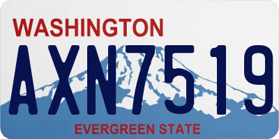 WA license plate AXN7519