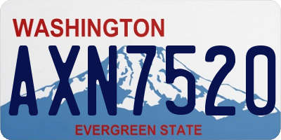 WA license plate AXN7520