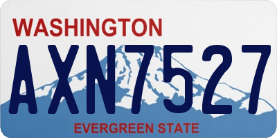 WA license plate AXN7527