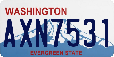 WA license plate AXN7531