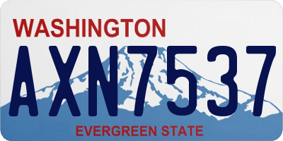 WA license plate AXN7537