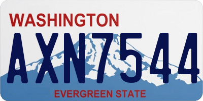 WA license plate AXN7544