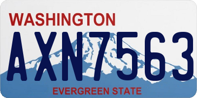 WA license plate AXN7563