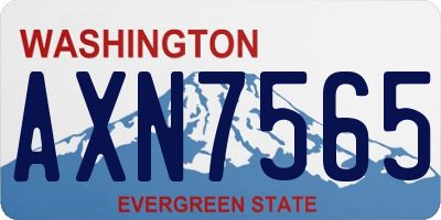 WA license plate AXN7565