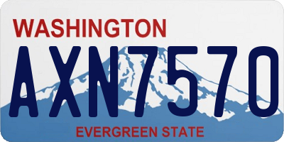 WA license plate AXN7570