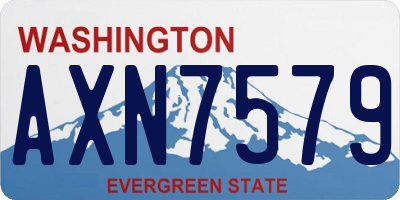 WA license plate AXN7579