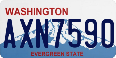 WA license plate AXN7590