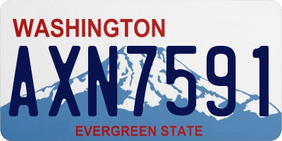 WA license plate AXN7591