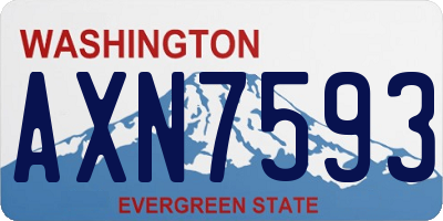 WA license plate AXN7593