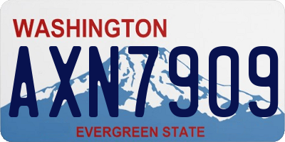 WA license plate AXN7909