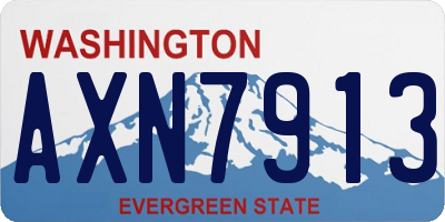 WA license plate AXN7913
