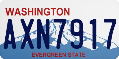 WA license plate AXN7917