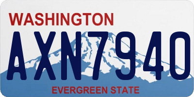 WA license plate AXN7940