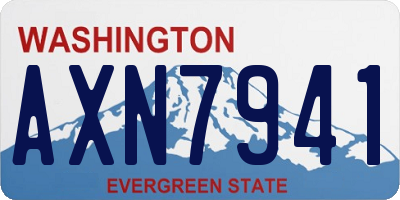 WA license plate AXN7941
