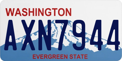 WA license plate AXN7944
