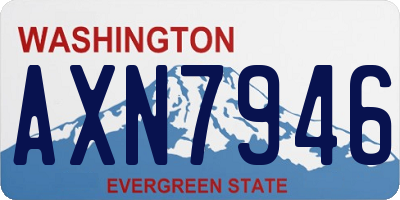 WA license plate AXN7946