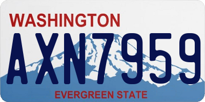 WA license plate AXN7959