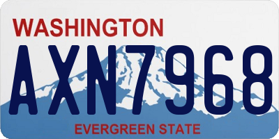 WA license plate AXN7968