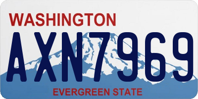 WA license plate AXN7969