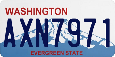 WA license plate AXN7971