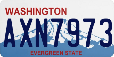 WA license plate AXN7973