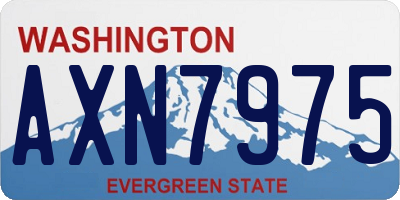 WA license plate AXN7975