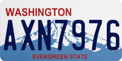 WA license plate AXN7976