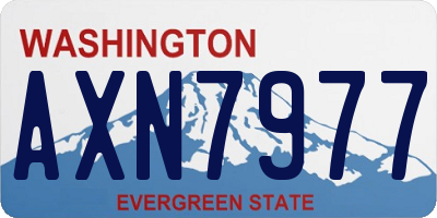 WA license plate AXN7977