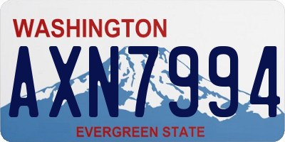 WA license plate AXN7994