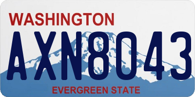 WA license plate AXN8043