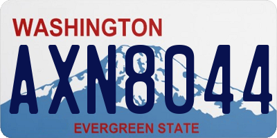 WA license plate AXN8044