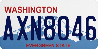WA license plate AXN8046