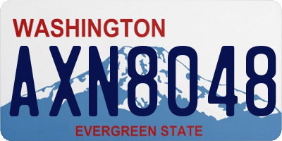 WA license plate AXN8048