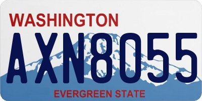 WA license plate AXN8055