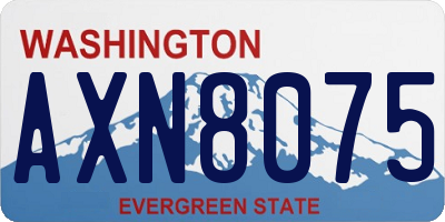 WA license plate AXN8075