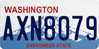 WA license plate AXN8079
