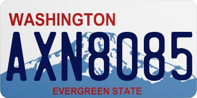 WA license plate AXN8085
