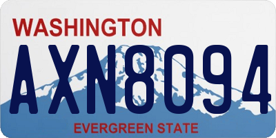 WA license plate AXN8094
