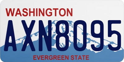 WA license plate AXN8095