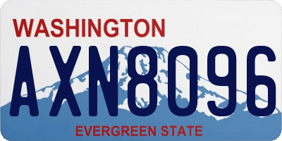WA license plate AXN8096