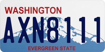 WA license plate AXN8111
