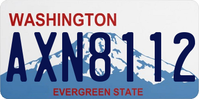 WA license plate AXN8112