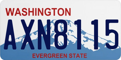 WA license plate AXN8115